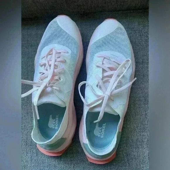 Sorel KINETIC RNEGD FLOAT Sneakers Women's Shoes Size 9.5 CHALK / ERASER PINK - Picture 5 of 10